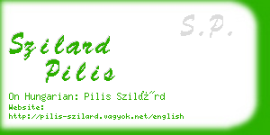 szilard pilis business card